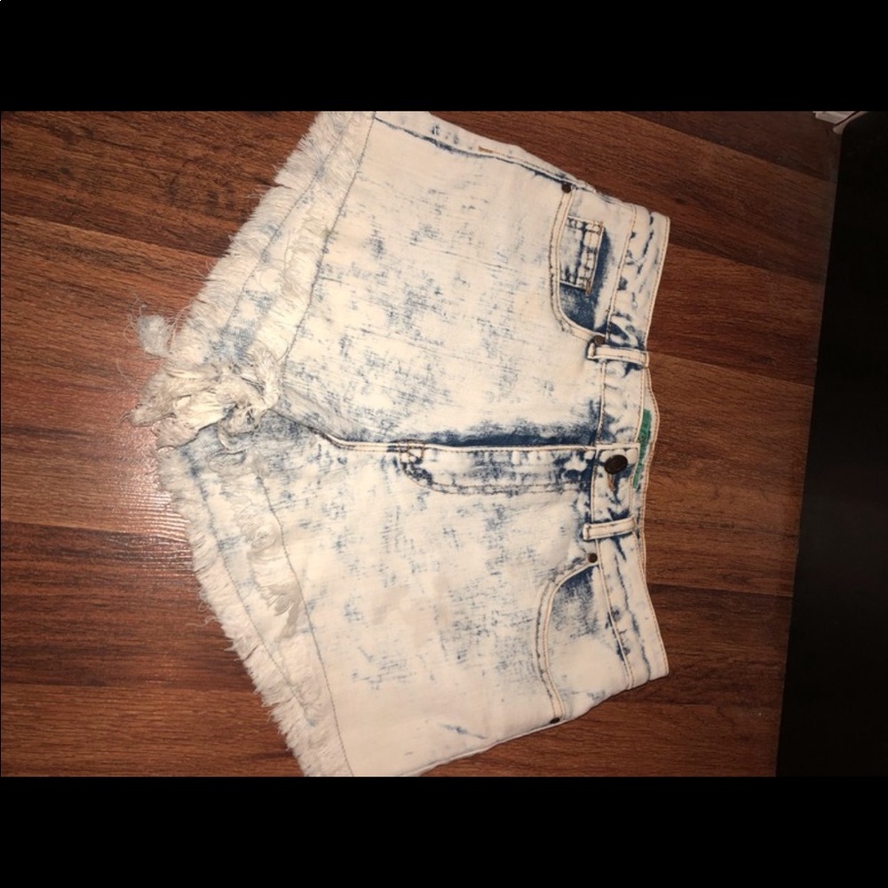 Acid Wash High Rise Shorts